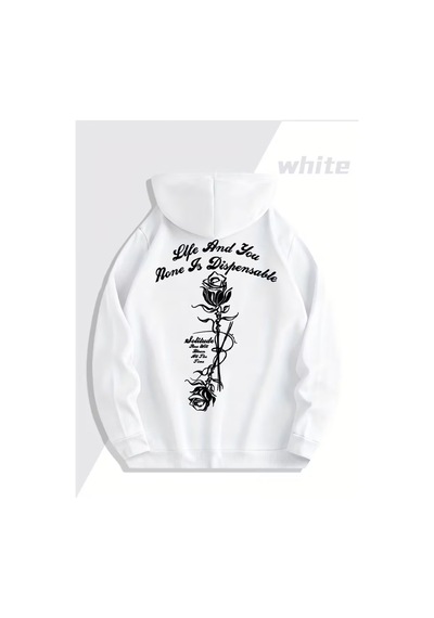 Nevermind Sevgili Çift Kombini 2 Li Gül Ve Yazı Baskılı Unisex Sweatshirt Beyaz