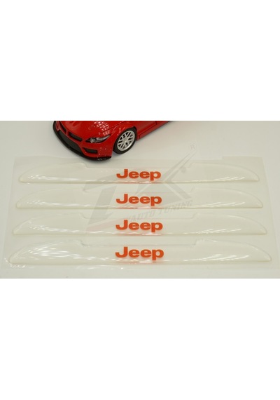 Jeep Logo Kapı Kenarı Koruma Şeffaf Kauçuk 3M Band New Style