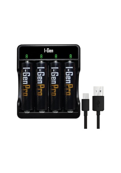 Lexroo G429 4'lü Pil Şarj Aleti + 4 Adet Aa Pro 2950 Mah Şarjlı Kalem Pilli Set