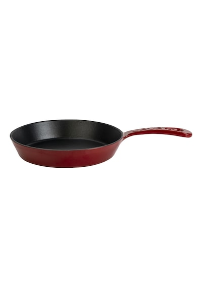 Lava Döküm Yuvarlak Kızartma Tavası Yekpare Saplı. Çap Ø 20cm. Bordo