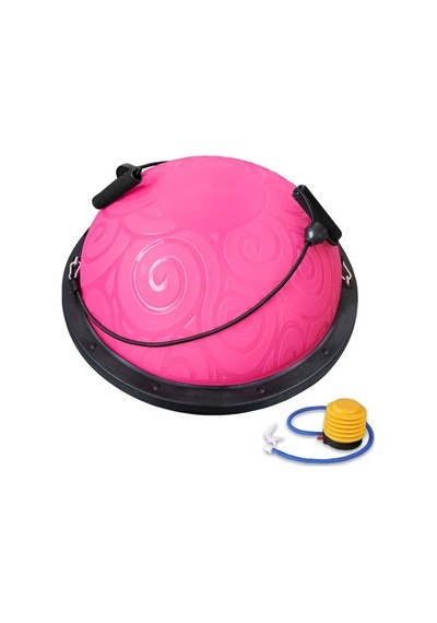 Tırtıklı Trainer Bosu Ball Denge & Egzersiz Topu Pembe Renk Bosu Topu 58 Cm