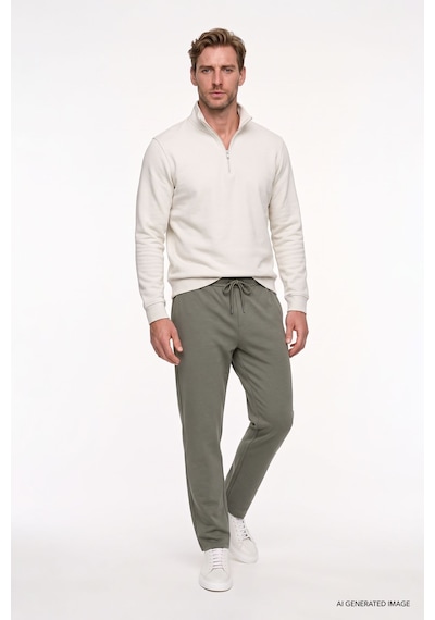 AC&Co / Altınyıldız Classics Erkek Hakı Pamuklu Standart Fit Normal Kesim Beli Lastikli Diagonal Desenli Örme Pantolon Haki AC&Co / Altınyıldız Classics Erkek Hakı Pamuklu Standart Fit Normal Kesim Beli Lastikli Diagonal Desenli Örme Pantolon Haki