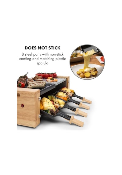 Klarstein Chateaubriand Raclette Grill Elektrikli Taş Izgara ve Barbekü