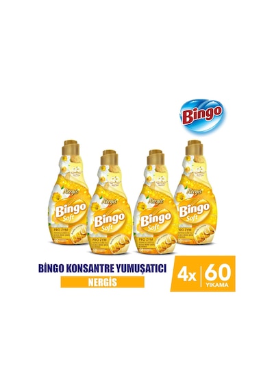 Soft Konsantre Çamaşır Yumuşatıcısı Nergis 4 x 1440 ML