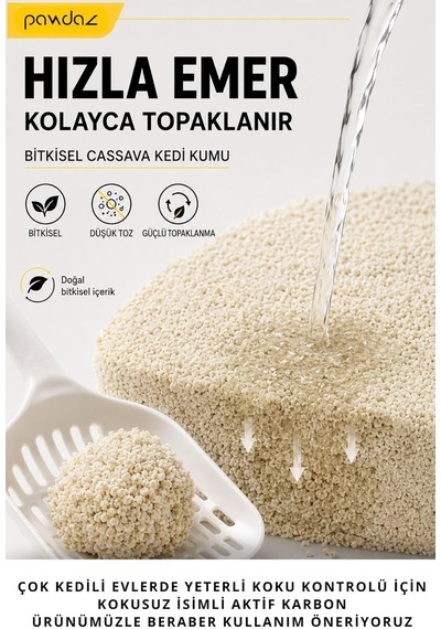 Cassava Kedi Kumu 5 Litre Hızlı Ve Güçlü Topaklanma