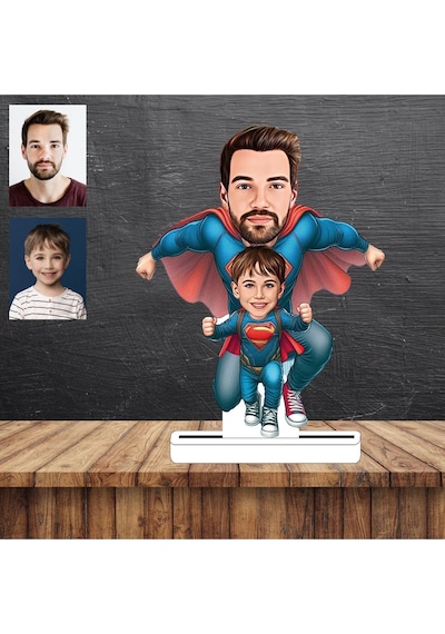 Babam Ve Oğlu Karikatür Figürü,sevgiliye Hediye,doğum Günü Hediy
