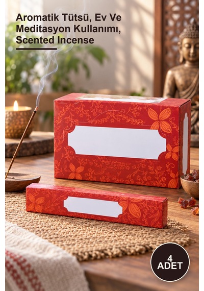 4 Adet Dragons Blood Aromalı Tütsü Aromatik Tütsü, Ev Ve Meditasyon Kullanımı, Scented Incense