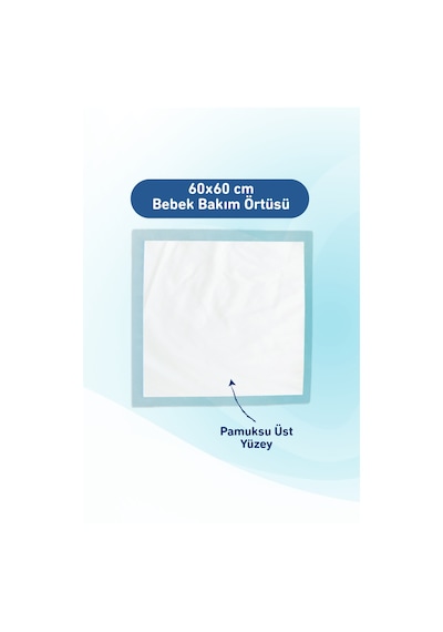 Giggles Bebek Bakım Örtüsü 60x60 Alt Açma Bezi 10 Paket 100 Adet