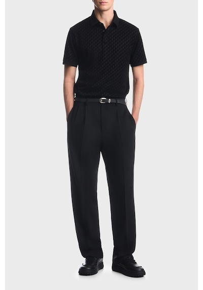 Emporio Armani Tamamı Logolu Regular Fit Düğmeli Polo Erkek Polo Em007339 Af10017 Fc375 Siyah