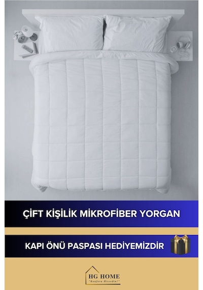 Luxesleep Çift Kişilik Microfiber Yorgan Beyaz
