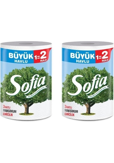 Sofia Büyük Kağıt Dev Havlu 2'li