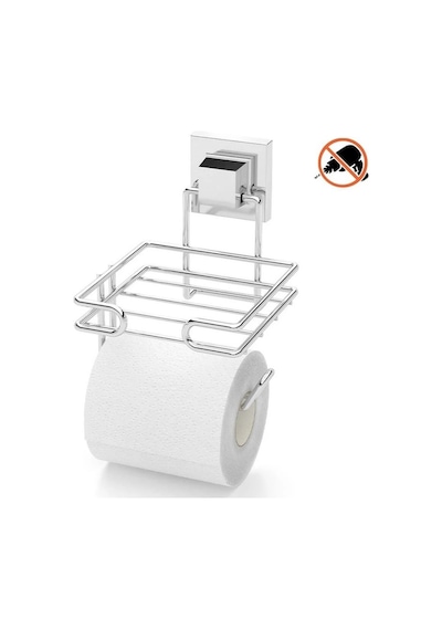 Tekno Tel Ef-275 Krom Yedekli Tuvalet Kağıtlık Yapışkanlı/vidalı Deliksiz Metal Wc Tutucu Krom