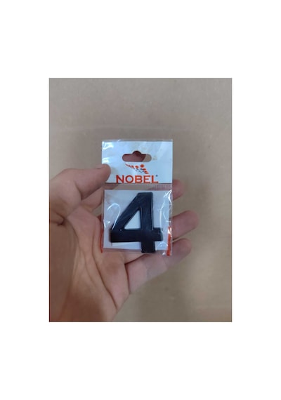 Yapışkanlı Kapı Numarası Kapı No Siyah Küçük Boy 50 Mm 5cm Siyah Renk Numaralar 1 Adet 4 4