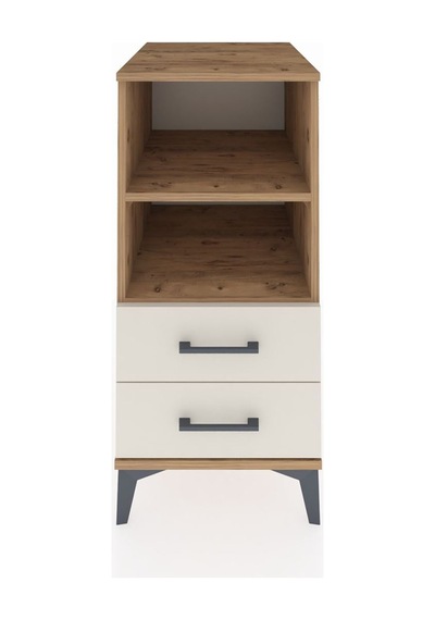 Kronos Komodin 2 Raflı 2 Çekmeceli 44x59x96 Çam-aytaşı Atlas Çam