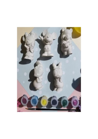 Disney Mickey Minnie Donald Dock Winnie Pooh Sevimli Taş Boyama Figür Çocuk Gelişimi Taş Boyama Kiti