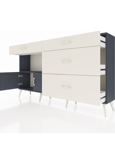 Arges Konsol Tek Raflı 4 Çekmeceli 2 Kapaklı 176x30x99 Antrasit-a Antrasit-antrasit/aytaşı Arges Konsol Tek Raflı 4 Çekmeceli 2 Kapaklı 176x30x99 Antrasit-a Antrasit-antrasit/aytaşı