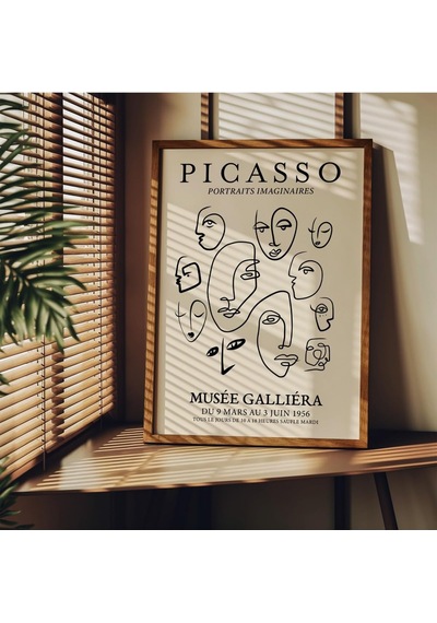 Picasso Çerçevesiz Poster, Modern Dekoratif Çerçevesiz Poster, Tablo, Picasso-2, 40 X 50