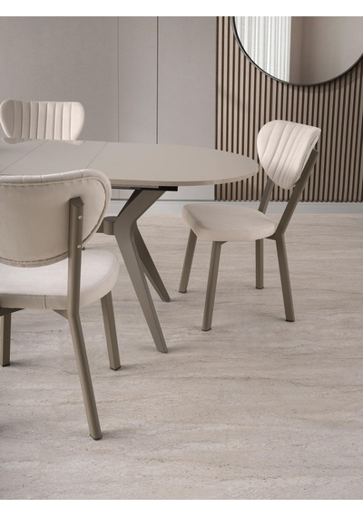 Star Capuccino Lak Panel Mutfak Masa Sandalye Takımı 82x138 Cappuccino