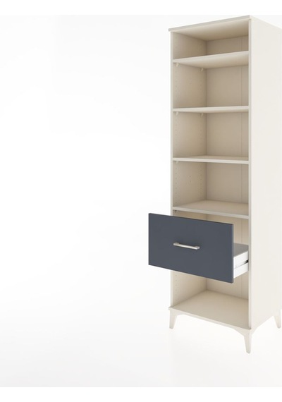Hyperion Dolap 4 Raflı Tek Çekmeceli 60x44x195 Aytaşı-antrasit Aytaşı