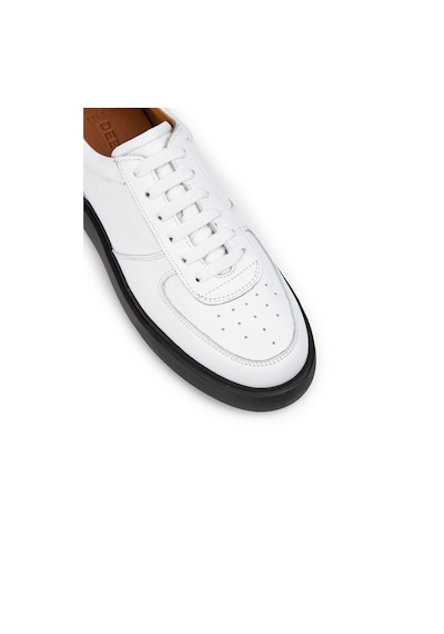 Deery Hakiki Deri Beyaz Erkek Sneaker Ayakkabı - 01965Mbyze01 Beyaz
