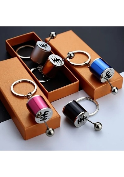Sunshine022 Mavi Araç Vites Kolu Anahtarlık Mini Şanzıman Modeli Anahtar Aksesuarı