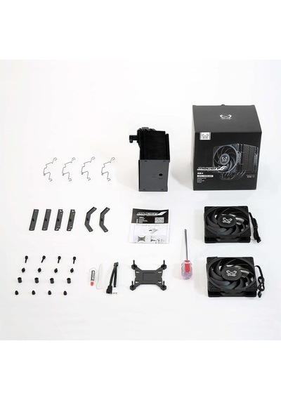 Mugen 6 Dual Fan Black Edition Cpu Hava Soğutucu, Intel Lga1700, Lga1151, Amd Am5, Am4 Desteği, 120mm, Tek Kule, Alüm Diğer