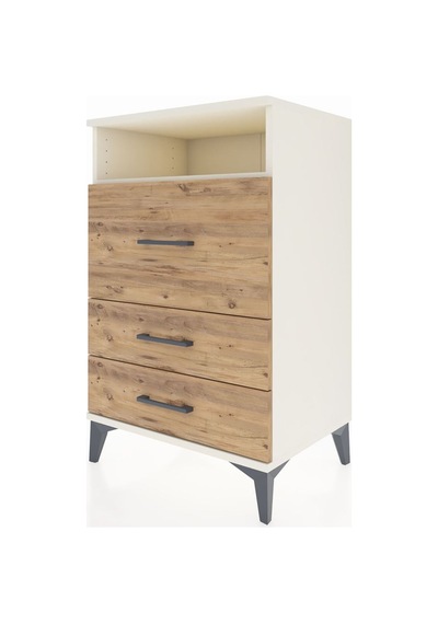 Hyperion Komodin Tek Raflı 3 Çekmeceli 60x44x96 Aytaşı-çam Aytaşı
