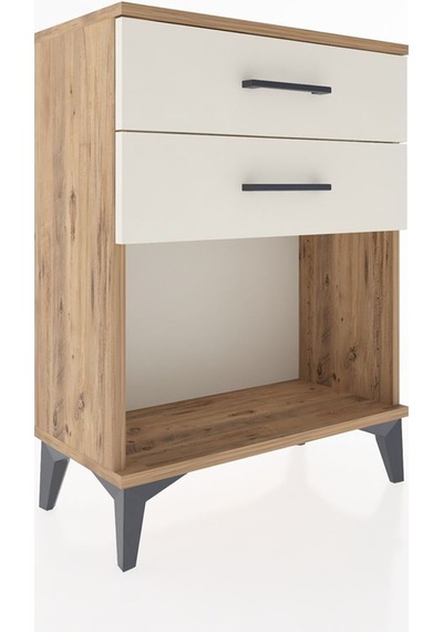 Arges Komodin 2 Çekmeceli 60x30x80 Çam-aytaşı Atlas Çam