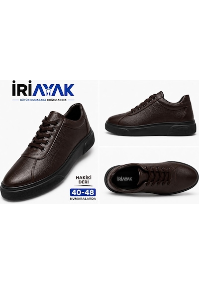 İriayak Büyük Numara Hakiki Deri 45-48 / Rahat Casual Ayakkabı / Erkek - Günlük Kullanıma Uygun Kahverengi - Siyah İriayak Büyük Numara Hakiki Deri 45-48 / Rahat Casual Ayakkabı / Erkek - Günlük Kullanıma Uygun Kahverengi - Siyah