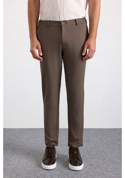 Süvari Koyu Kahve Slim Düz Jogger Pantolon Spn2020500010-kh9