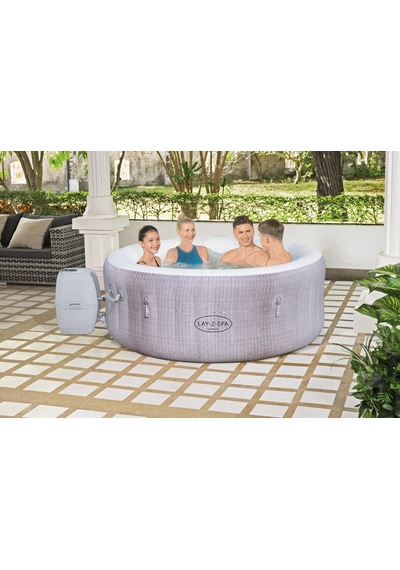 Lay-z-spa 60003 Cancun Signature Airjet Şişme Spa Havuzu, 2-4 Kişilik Gri
