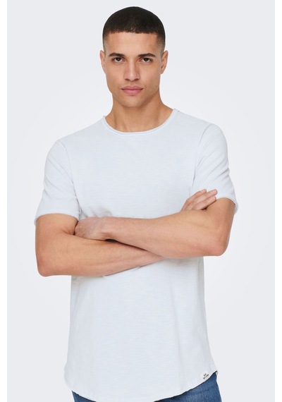 Only & Sons Erkek Onsbenne Bisiklet Yaka T-Shirt 22017822 A.Mavi Açık Mavi