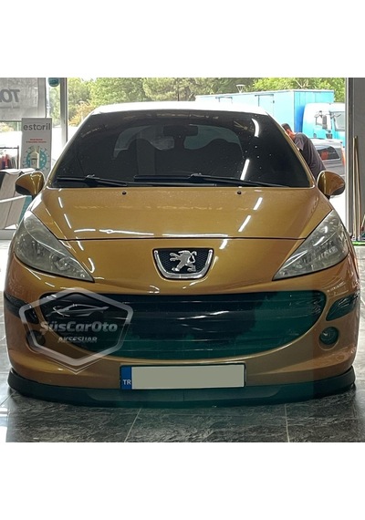 Peugeot 207 2006-2014 Uyumlu Üniversal Astra H Lip Esnek Ön Lip 2 Parça Tampon Altı Dil Karlık Ön Ek 00 Şüscaroto Aksesuar