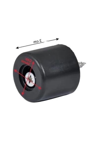 Plastik Ayak Yükseltici 3 Cm Boy 34 Mm Çap Abanoz