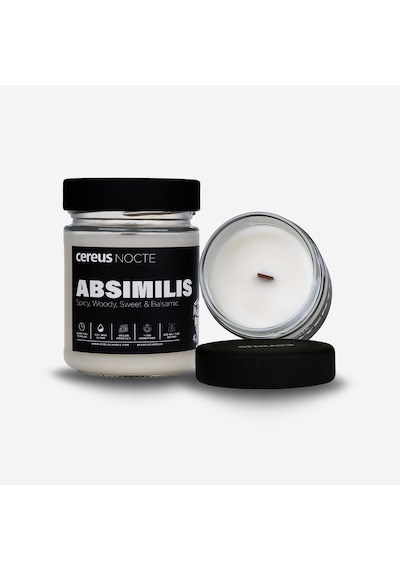 Amber Kokulu Doğal Soya Mum – Cereus Nocte Serisi El Yapımı Cam Kavanoz 210 gr