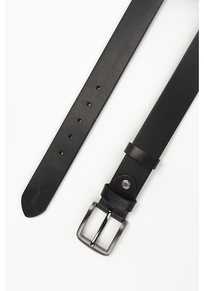 Fossil %100 Hakiki Deri 4 Cm Vegetal Spor Kemer Siyah Siyah
