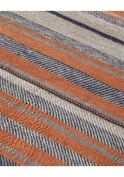 Bold Stripe Akrilik Çift Kişilik Battaniye 200x220 Cm Antrasit Antrasit