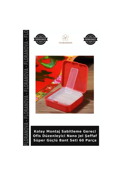 Kolay Montaj Sabitleme Gereci Ofis Düzenleyici Nano Jel Şeffaf Süper Güçlü Bant Seti 60 Parça