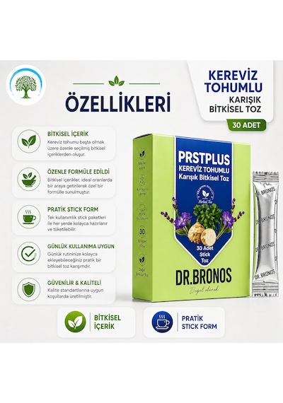 Çareburada Dr. Bronos Prst Kereviz Tohumlu Karışık Bitkisel Toz 30 Stick