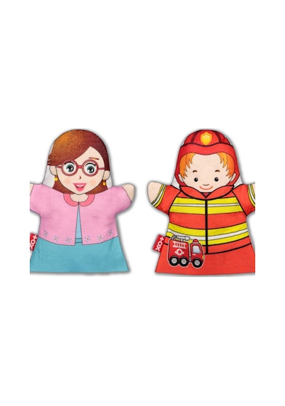 4 Parça Tox Meslekler El Kukla Set , Eğitici Oyuncak