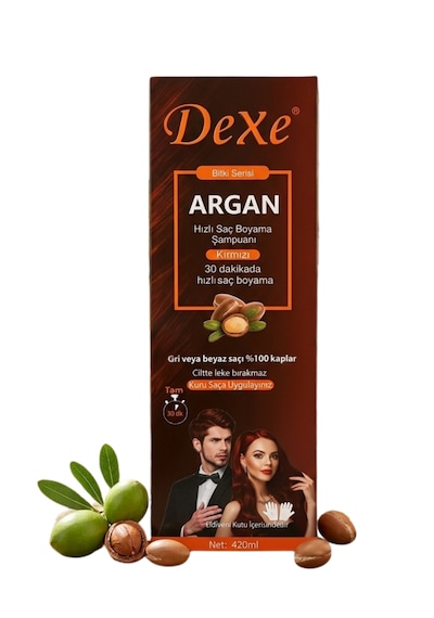 Dexe Kırmızı 30 Dakikada Hızlı ve Pratik Çözüm Saç Boyama Şampuanı 420 ML