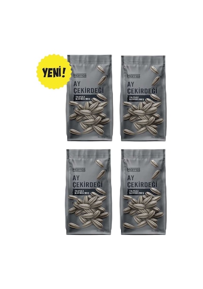 Siyah Ay Çekirdeği Tuzsuz Kavrulmuş Kilitli Paket 180 Gr 4 Adet Toplam 720 Gr