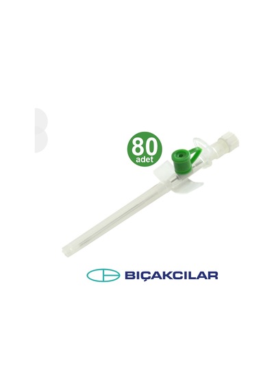 Bıçakcılar Branül İntraket Yeşil 18g 80'li Kutu