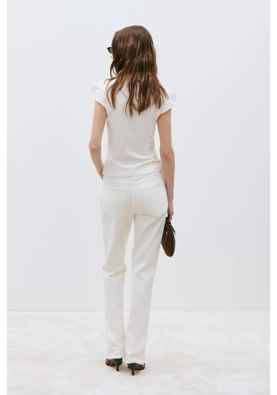 Suud Collection Ekru Joan Fit Polo Yaka Tişört