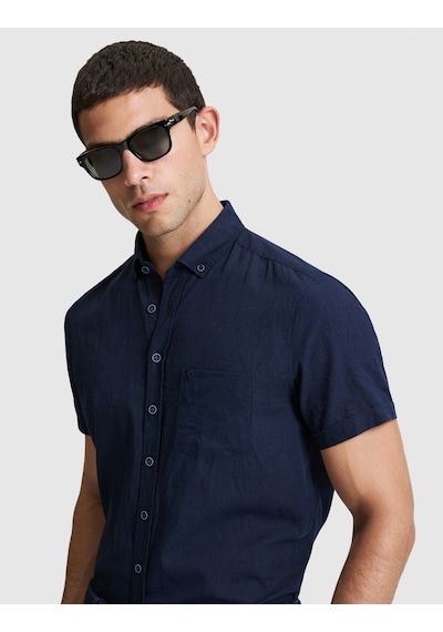 Pierre Cardin Erkek Lacivert Gömlek Kısa Kollu 50320933-vr033