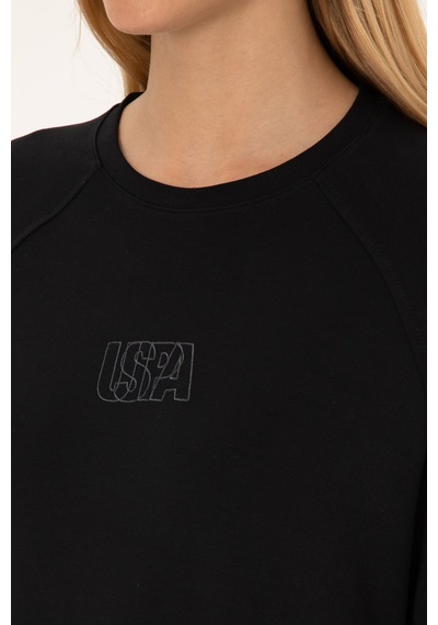 U.S. Polo Assn. Kadın Siyah Uzun Bisiklet Yaka Sweatshirt 50315623-VR046 U.S. Polo Assn. Kadın Siyah Uzun Bisiklet Yaka Sweatshirt 50315623-VR046