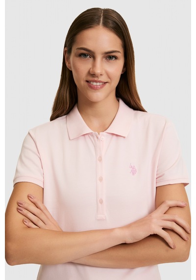 U.S. Polo Assn. U.s. Polo Assn. Kadın Açık Pembe Tişört Basic 50321818-vr078 Acık Pembe