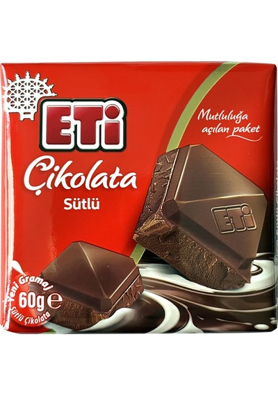 Eti Çikolata Sütlü Kare 60 Gr X 10 Adet