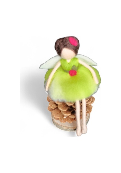 Yeşil Melek Keçe Bebek