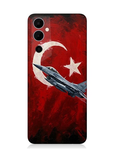 Tecno Pova Neo 2 Uyumlu Bayrakta Yükselen Savaş Uçağı Desenli Silikon Kılıf Çok Renkli